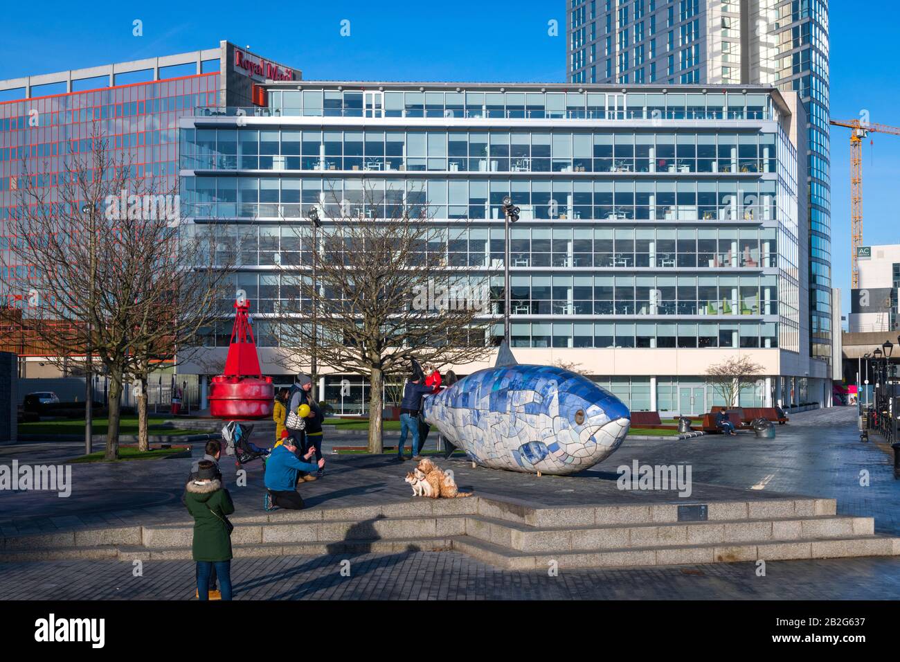 Il Big Fish Laganside Belfast, Irlanda Del Nord Foto Stock