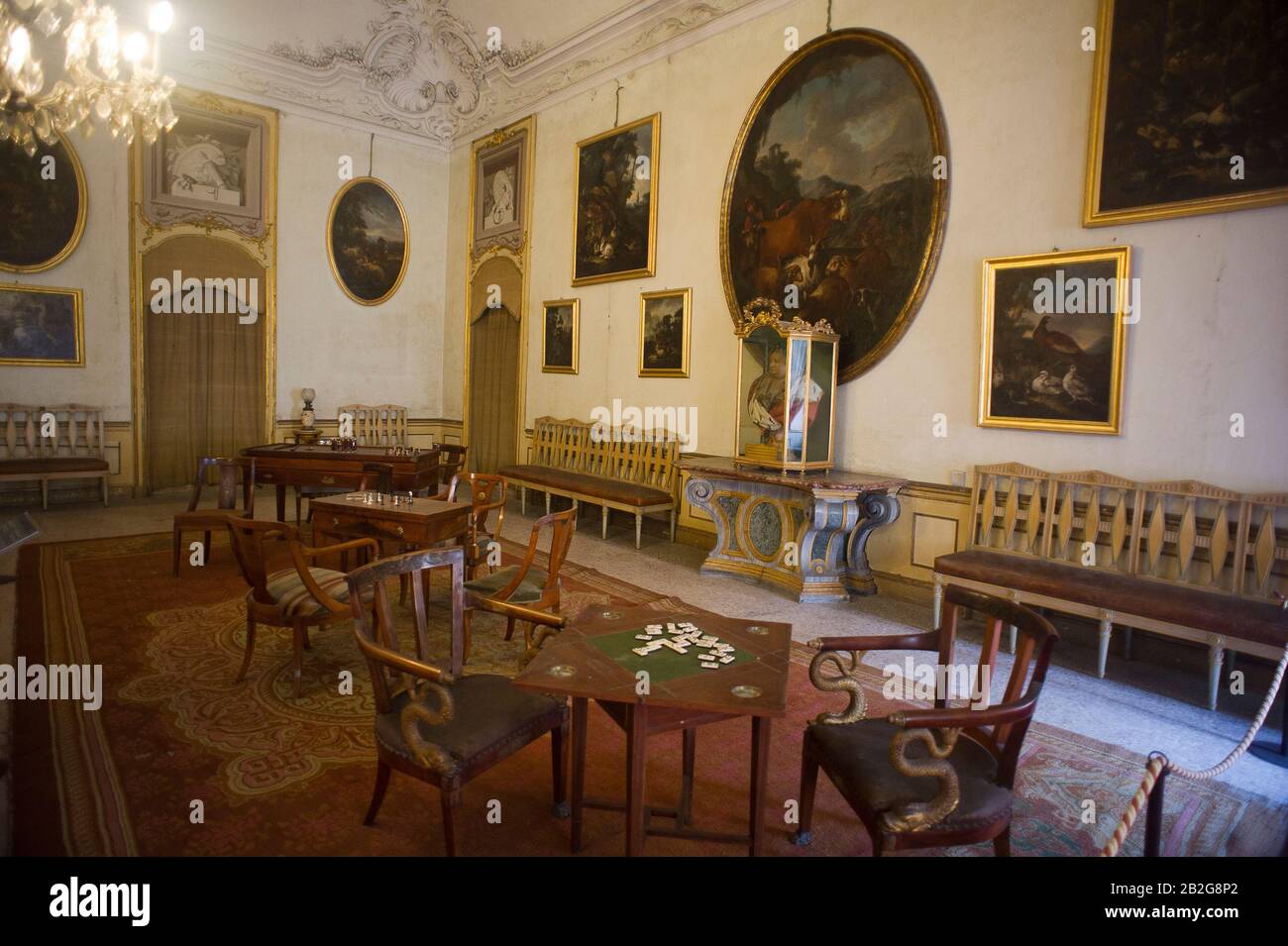 Italia, Piemonte, Torino, Castello Ducale Di Agliè. Fa parte del Savoy Residences, patrimonio dell'umanità dell'UNESCO Foto Stock