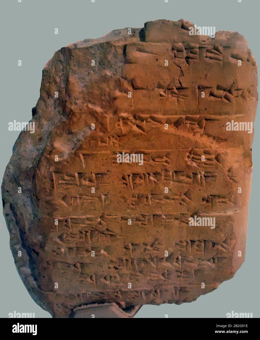 6655. Hittite cuneiform tablet listing leggi. Hattusa, c. 1650-110 A.C. Foto Stock