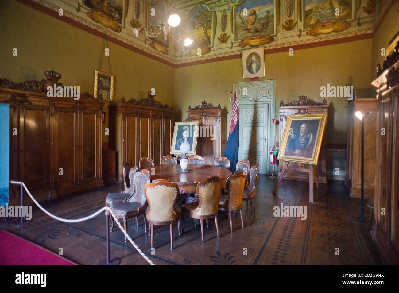 Italia, Piemonte, Torino, Castello Ducale Di Agliè. Fa parte del Savoy Residences, sito patrimonio dell'umanità dell'UNESCO. Foto Stock