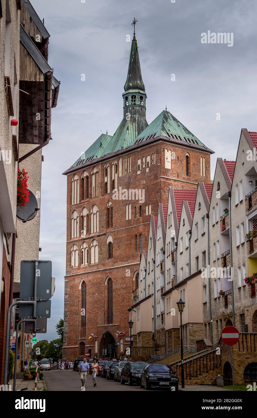 Kolobrzeg, Polen - 31 Juli 2016: La Grande Cattedrale Di Kolobrzeg, Polonia Foto Stock