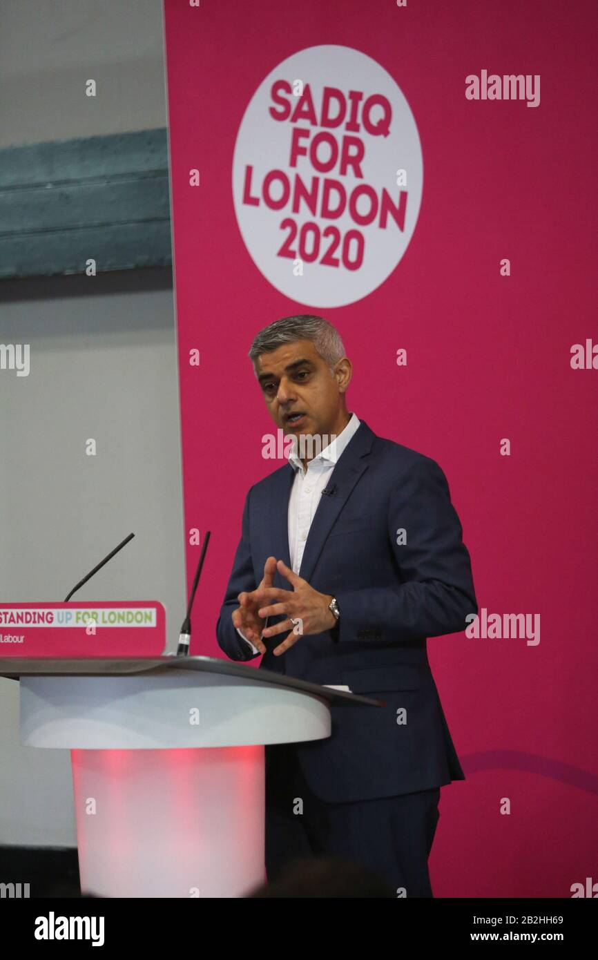 Sadiq Khan Mayor Di Londra 2020 Foto Stock