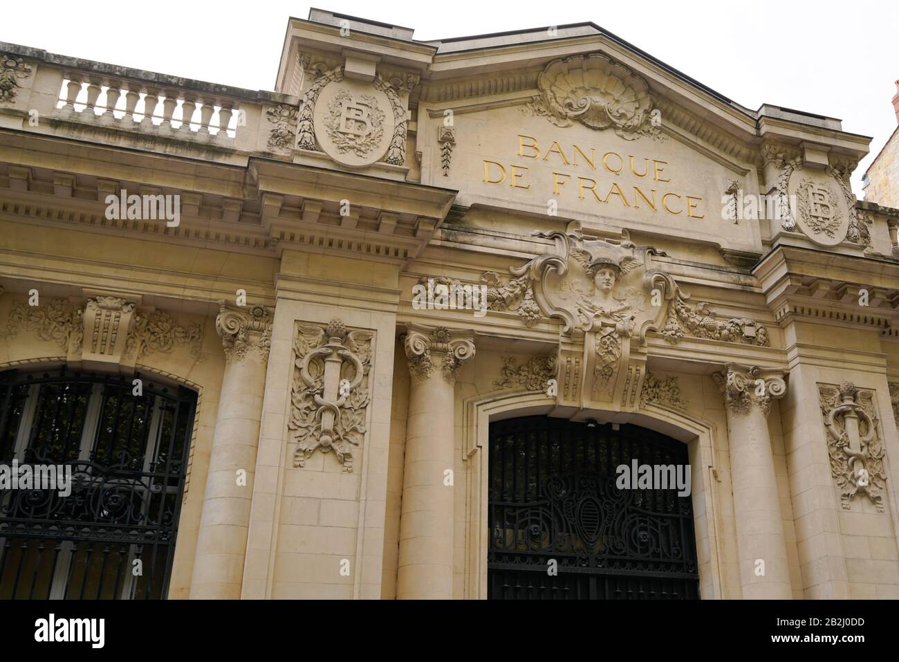 Bordeaux , Aquitaine / France - 10 10 2019 : Banca nazionale francese Banque de France testo in edificio ufficiale Foto Stock