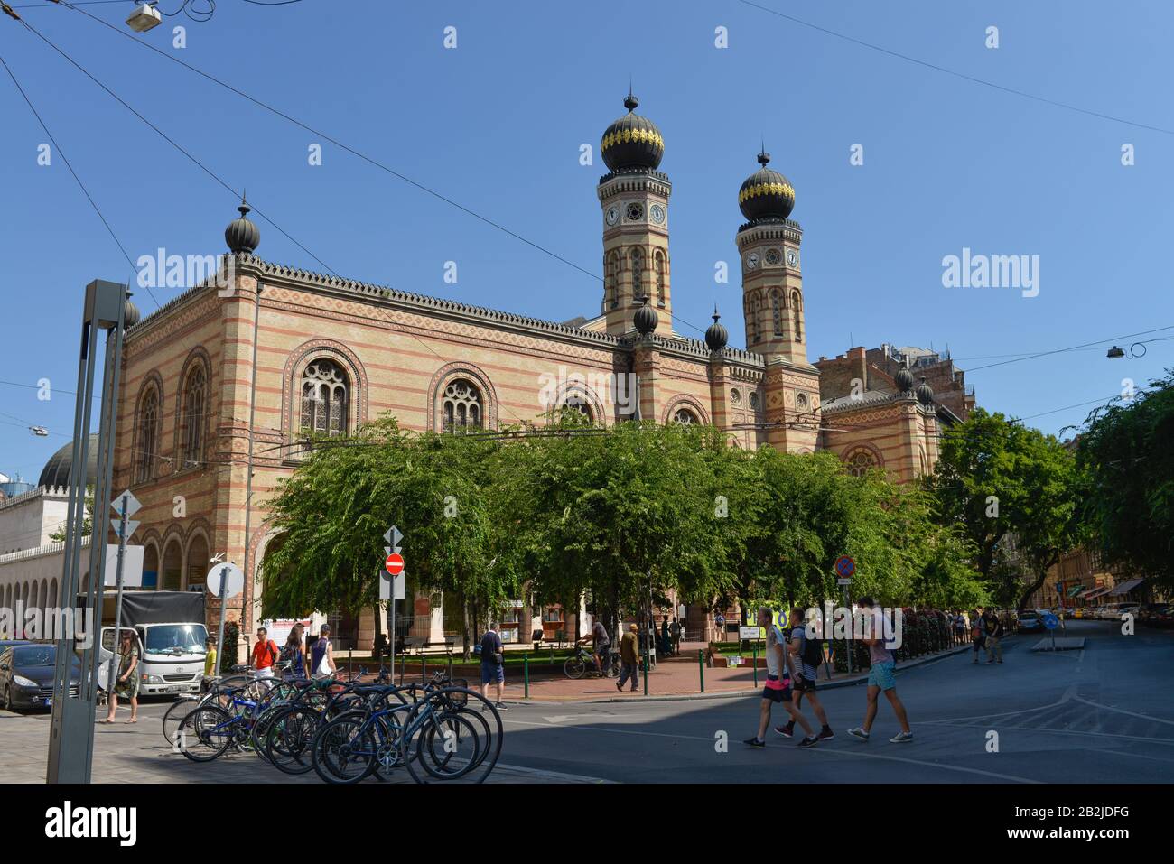 Grosse, Sinagoga Dohany Strasse, Budapest, Ungarn Foto Stock