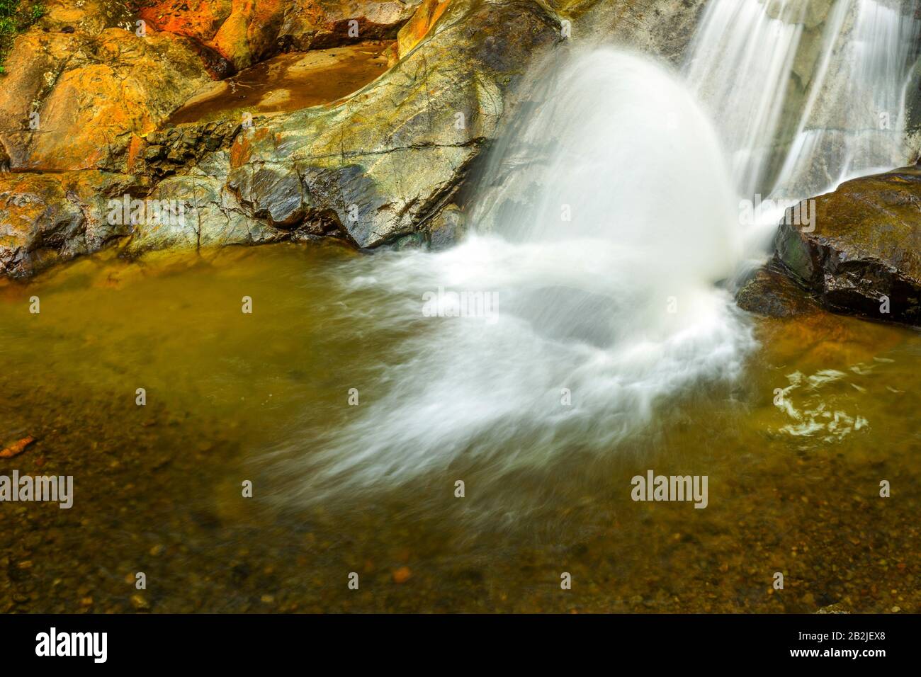 Nanegal cascata a 1 ora di auto a nord di Quito in Ecuador Foto Stock