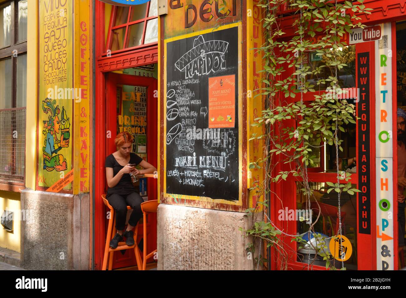 El Rapido, Kazinczy utca, Juedisches Viertel, Budapest, Ungarn Foto Stock