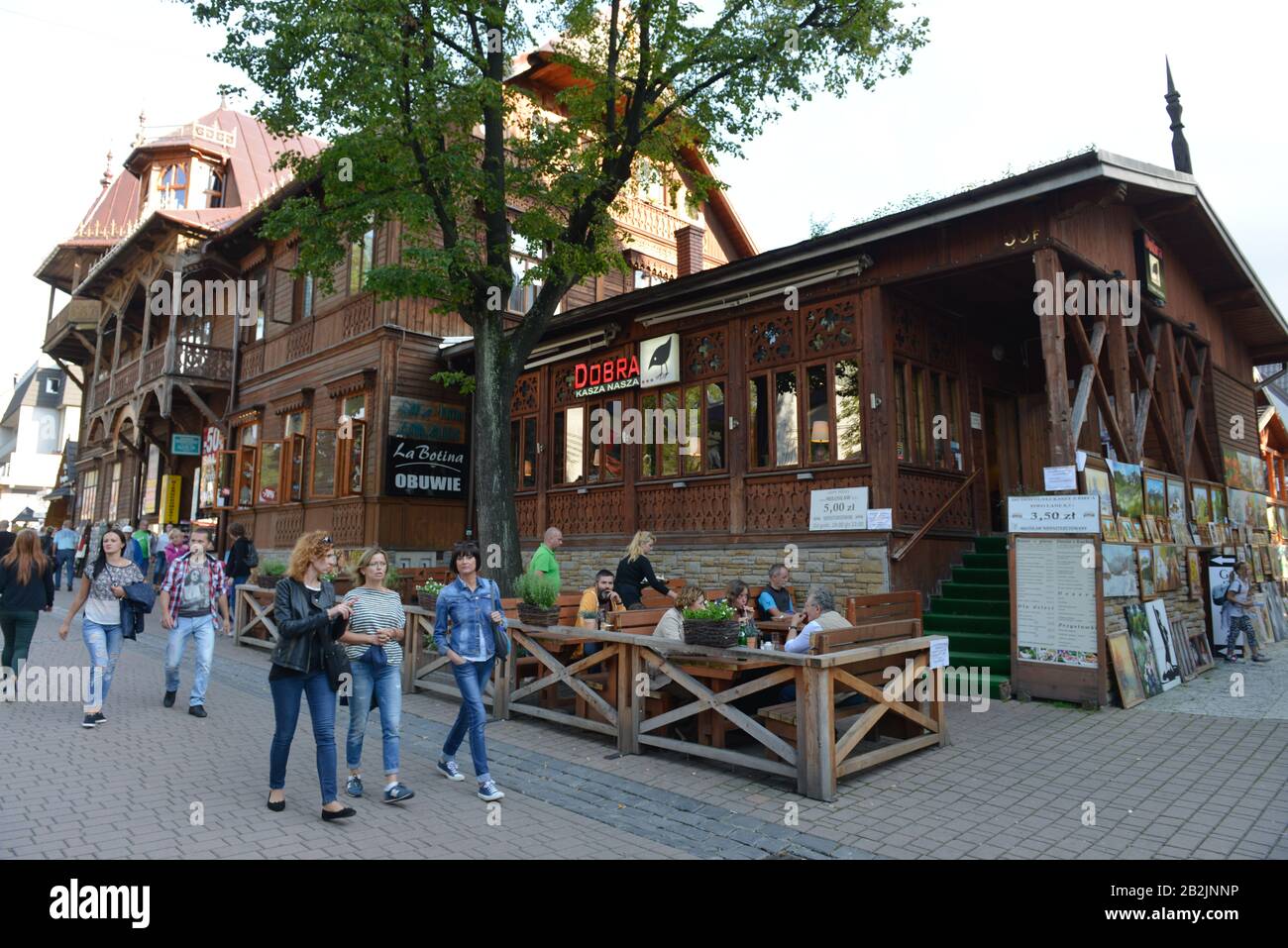 Strassenszene, Krutowki, Zakopane, Polen Foto Stock