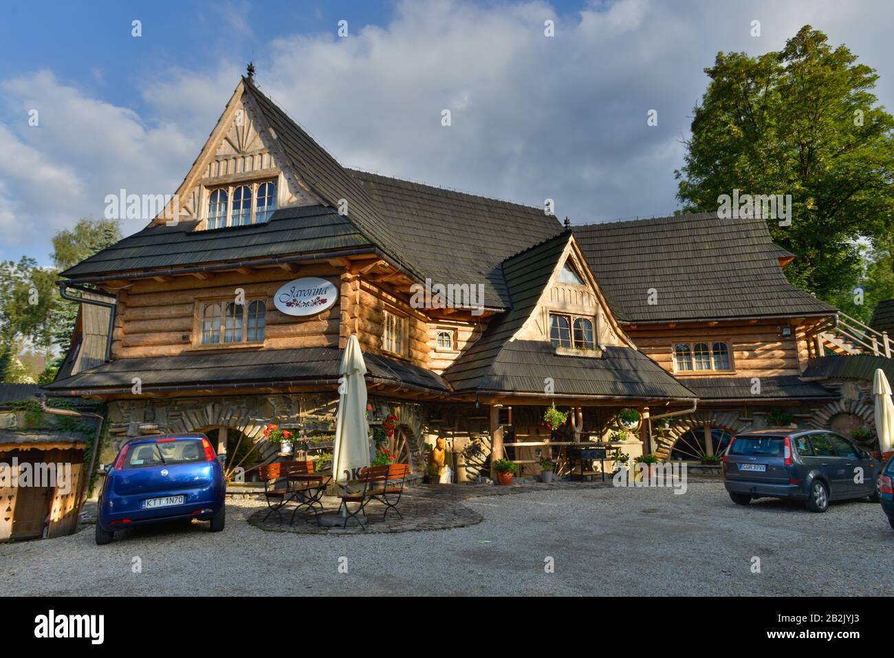 Traditionelles Holzhaus, Strazyska, Zakopane, Polen Foto Stock