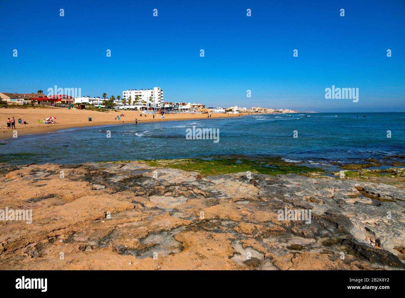 Appartamenti sulla costa mediterranea a Torrevieja, Costa Blanca, Spagna Foto Stock