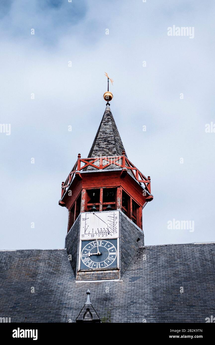 Il municipio di Damme, Belgio (dettaglio) Foto Stock