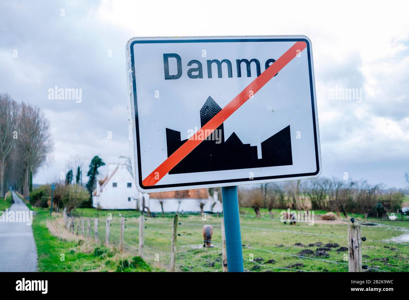 La città di Damme, Belgio Foto Stock