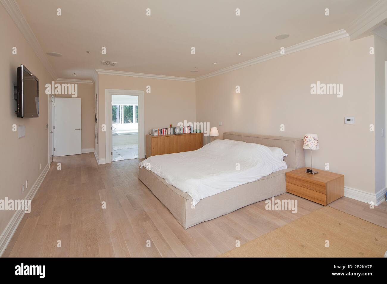 Camera Da Letto Minimalista Foto Stock