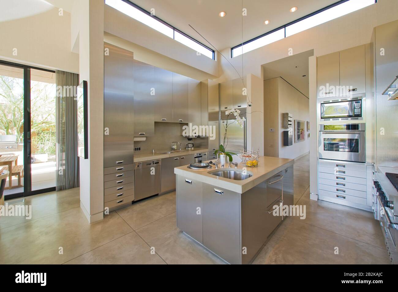 Cucina moderna ed elegante Foto Stock