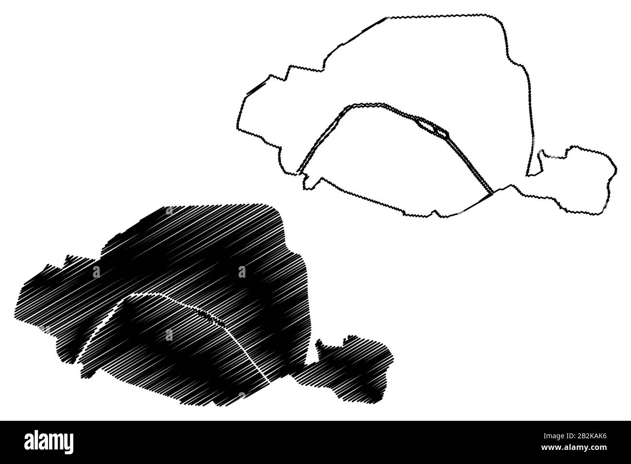 La città di Parigi (Repubblica francese, Francia) mappa illustrazione vettoriale, scribble schizzo città di Parigi mappa Illustrazione Vettoriale