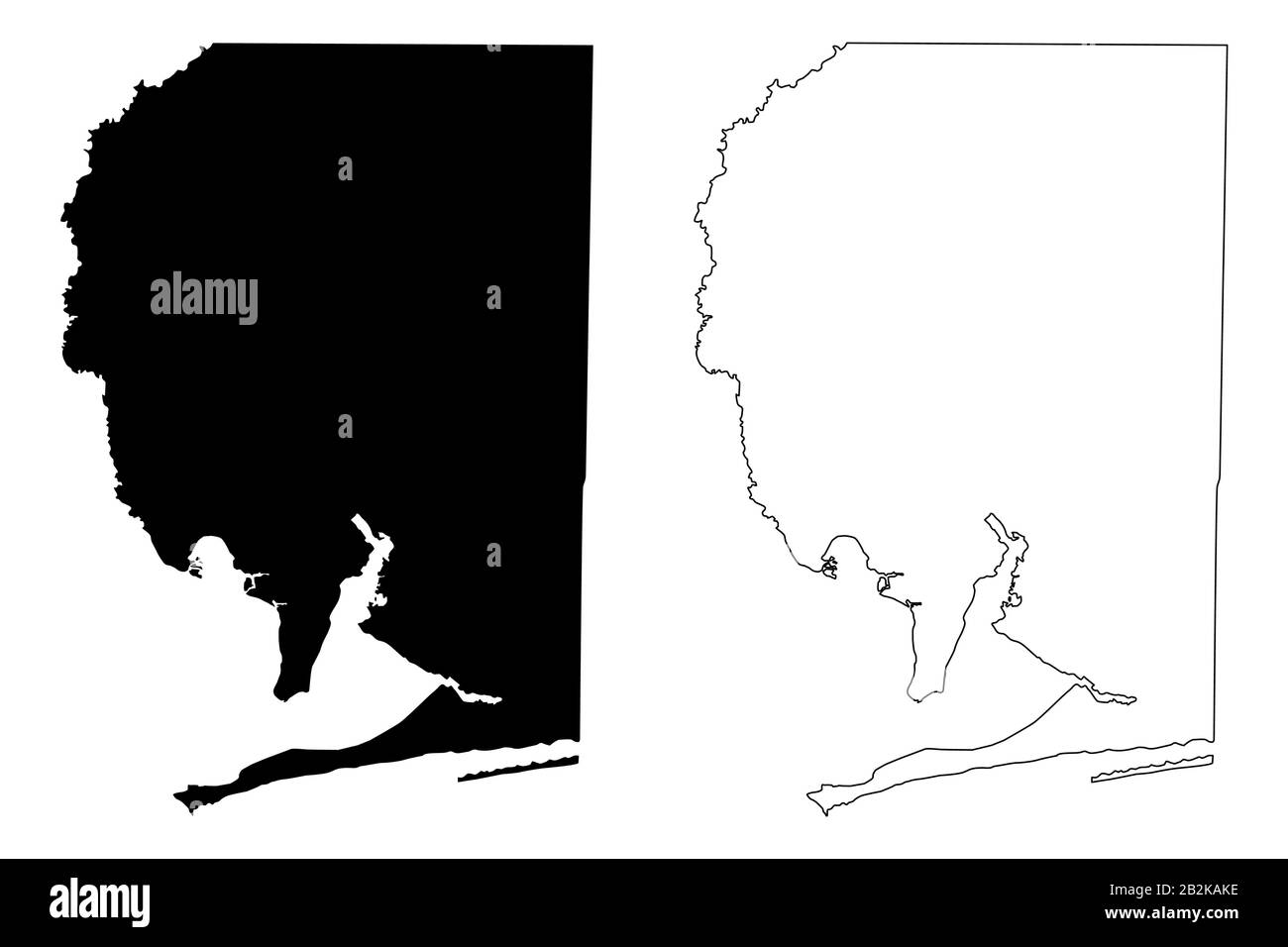 Santa Rosa County, Florida (contea degli Stati Uniti, Stati Uniti d'America, Stati Uniti, Stati Uniti) mappa vettore illustrazione, abbozzare schizzo Santa Rosa mappa Illustrazione Vettoriale