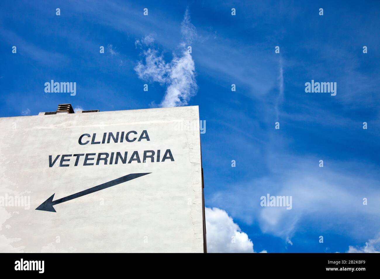 Segno Veterinario Clinica, Valencia Spagna Foto Stock