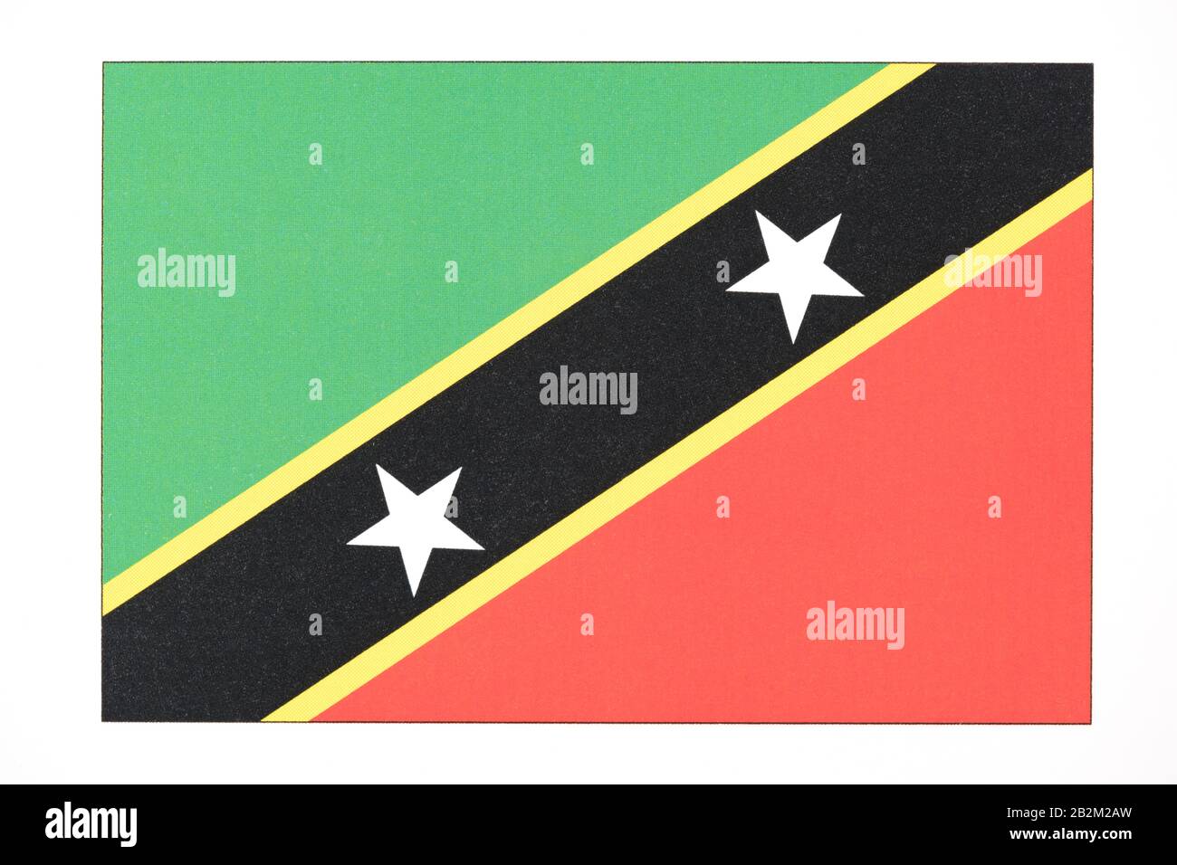 Bandiera nazionale di Saint Kitts E Nevis. Foto Stock