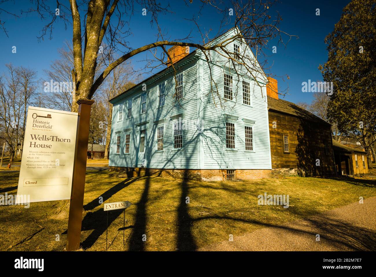 Wells-Thorn House Old Deerfield Historic District   Deerfield, Massachusetts, Usa Foto Stock