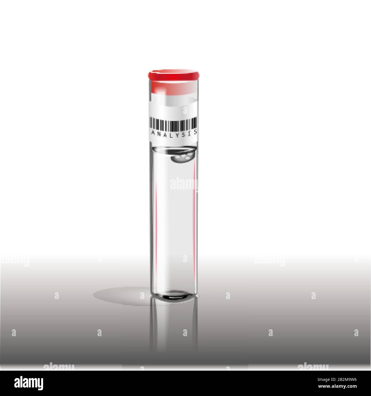 Matraccio per prove mediche bianco. Realismo Illustrazione Vettoriale