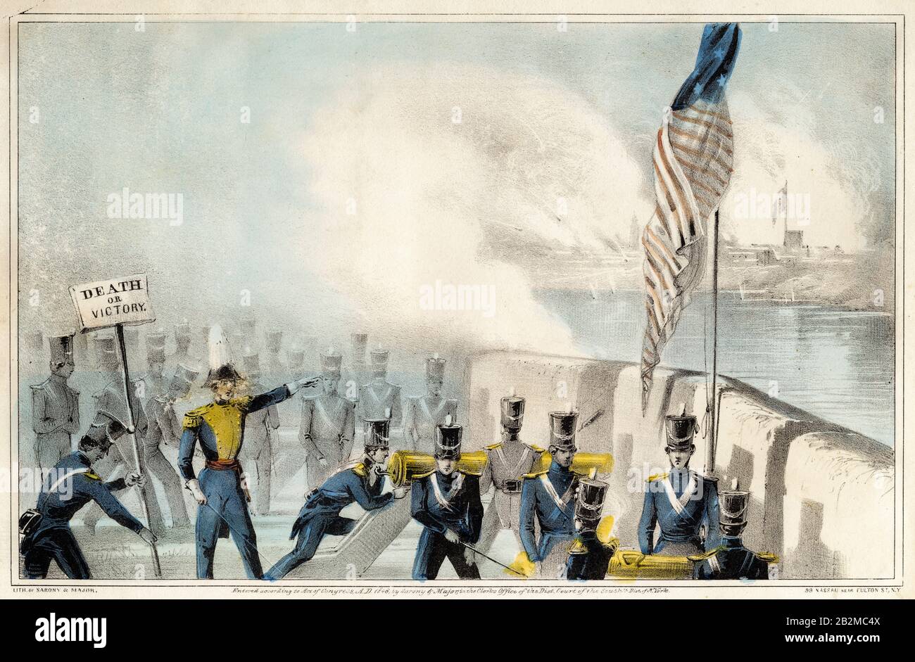 Assedio di Fort Texas, 3 maggio 9th 1846, durante la guerra messicano-americana (1846-1848), stampa 1846 Foto Stock