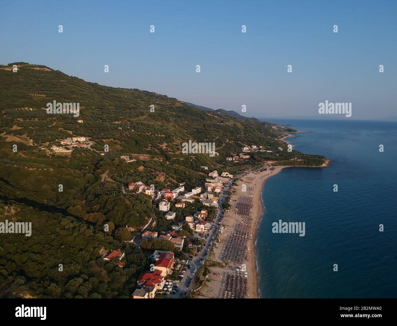 preveza spiagge esotiche tropicali di vrachos, loutsa in epiro grecia vicino a ligia e la città di parga e sivota attrazione turistica e destinazione Foto Stock