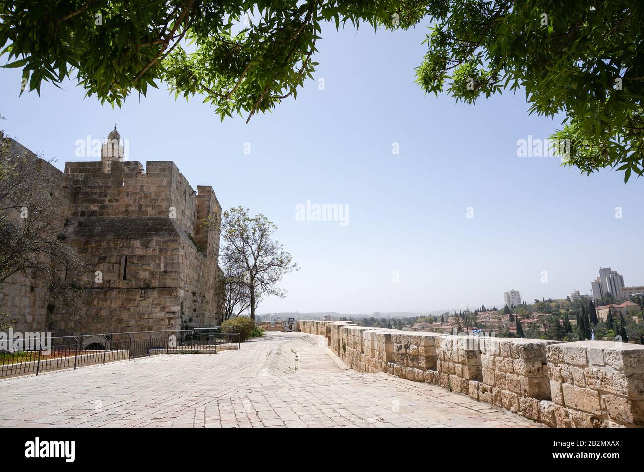 Città vecchia gerusalemme capitale d'Israele, mura Foto Stock