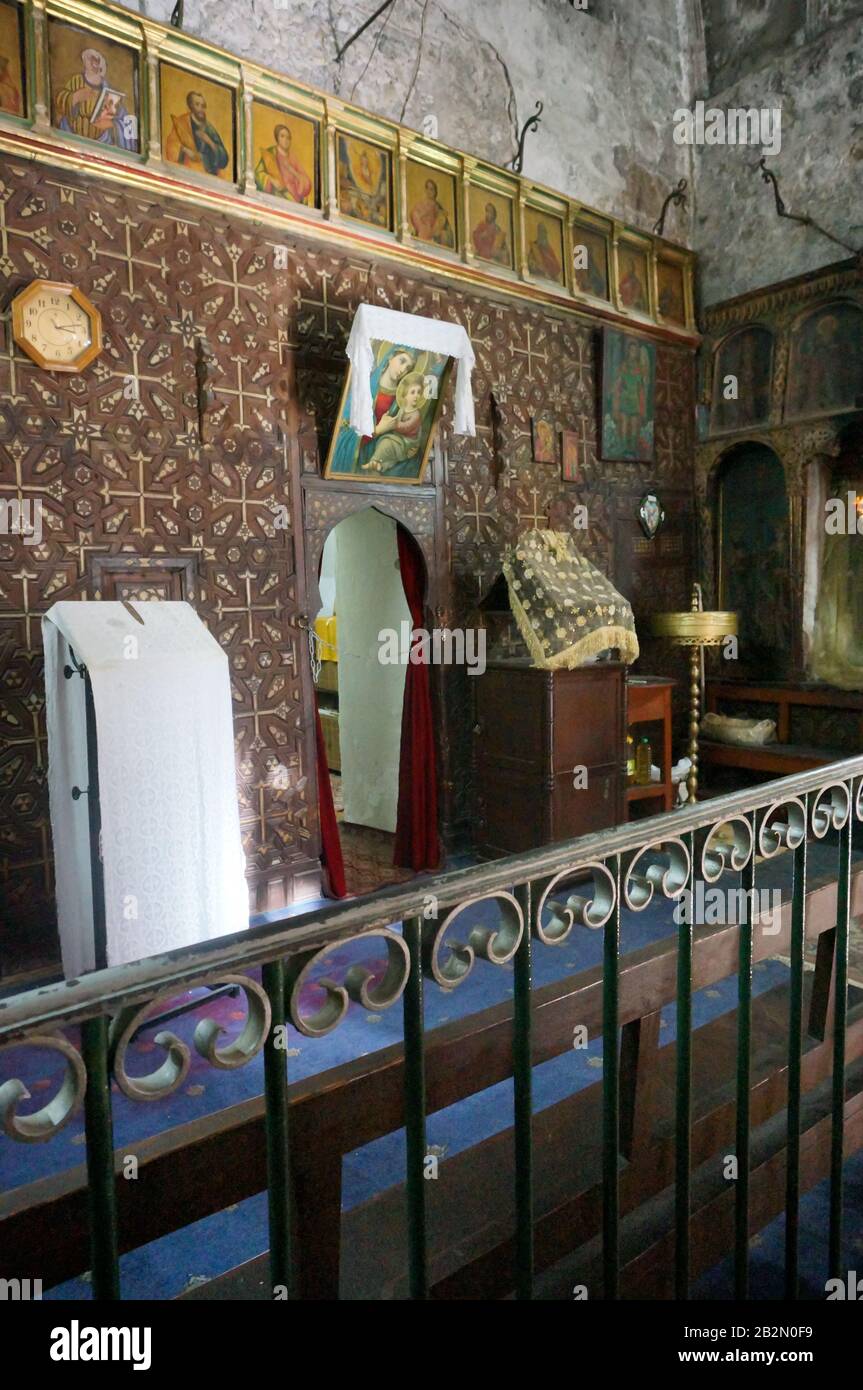 Chiesa etiope in gerusalemme vecchia città Santa Foto Stock
