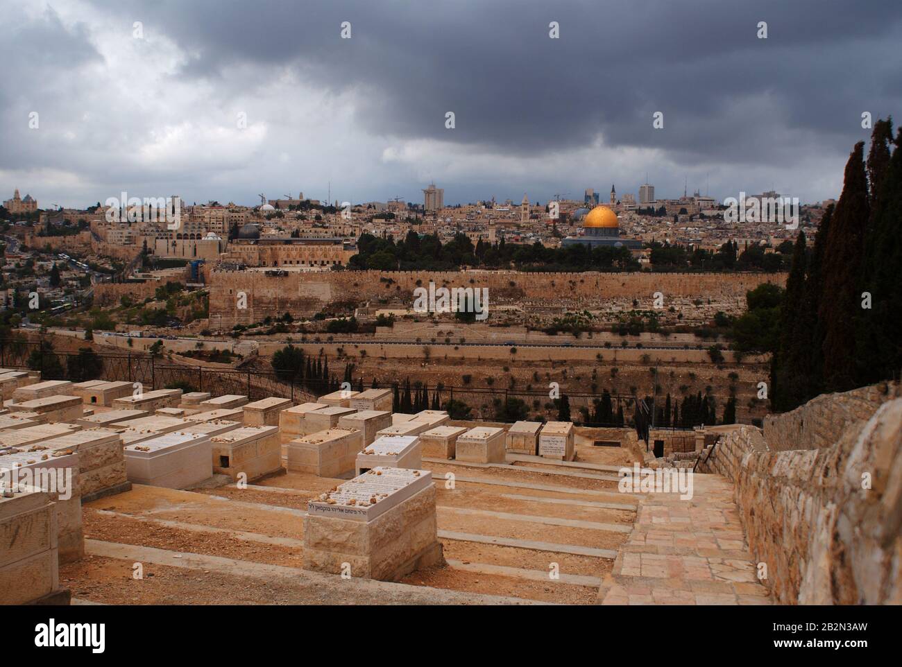 Cupola della roccia, moschea di al Aqsa, chiese in Gerusalemme, Israele, Terra Santa Foto Stock