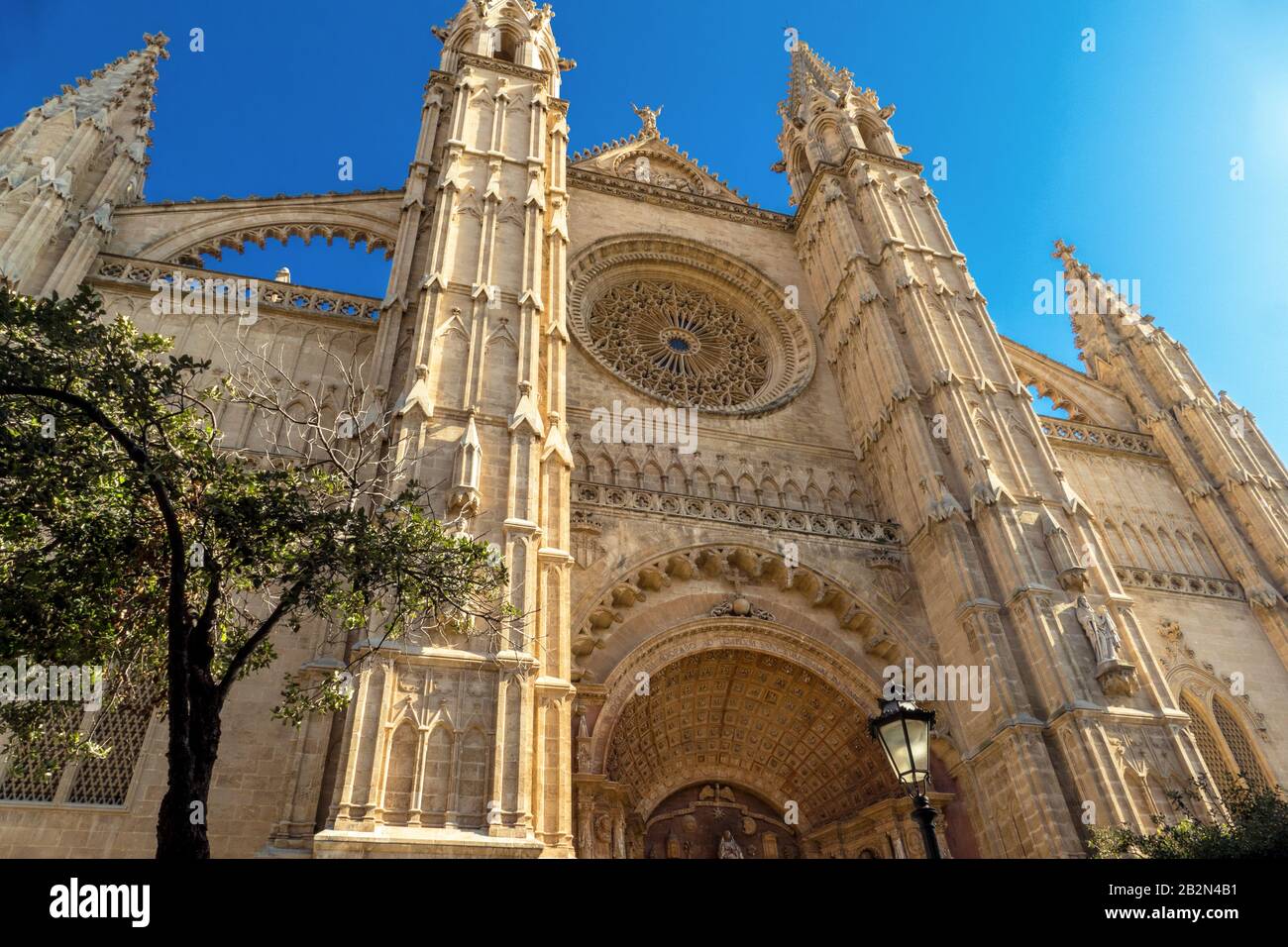Famosa Cattedrale La Seu A Palma Di Maiorca, Spagna Foto Stock
