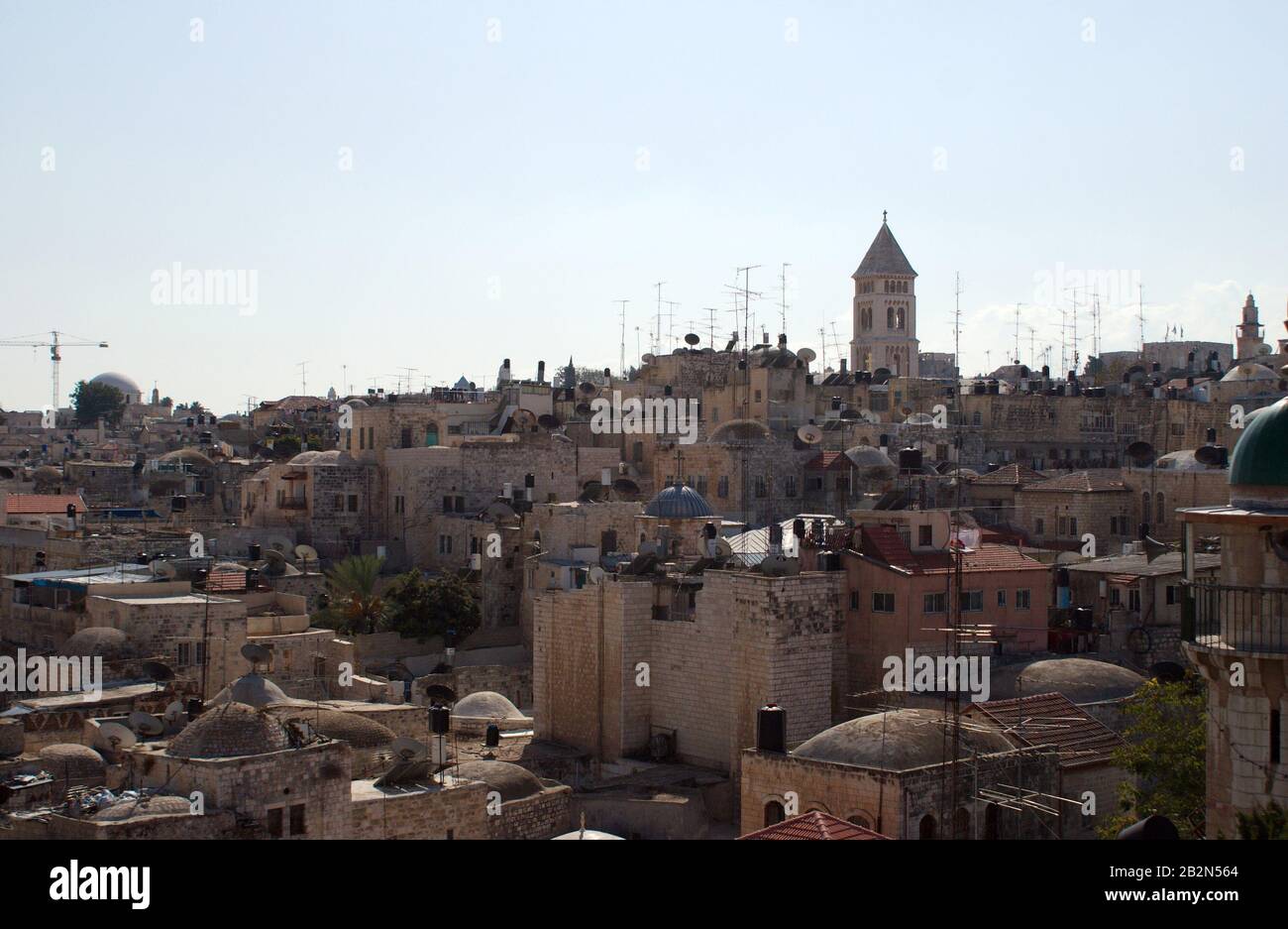 Cupola della roccia, moschea di al Aqsa, chiese in Gerusalemme, Israele, Terra Santa Foto Stock