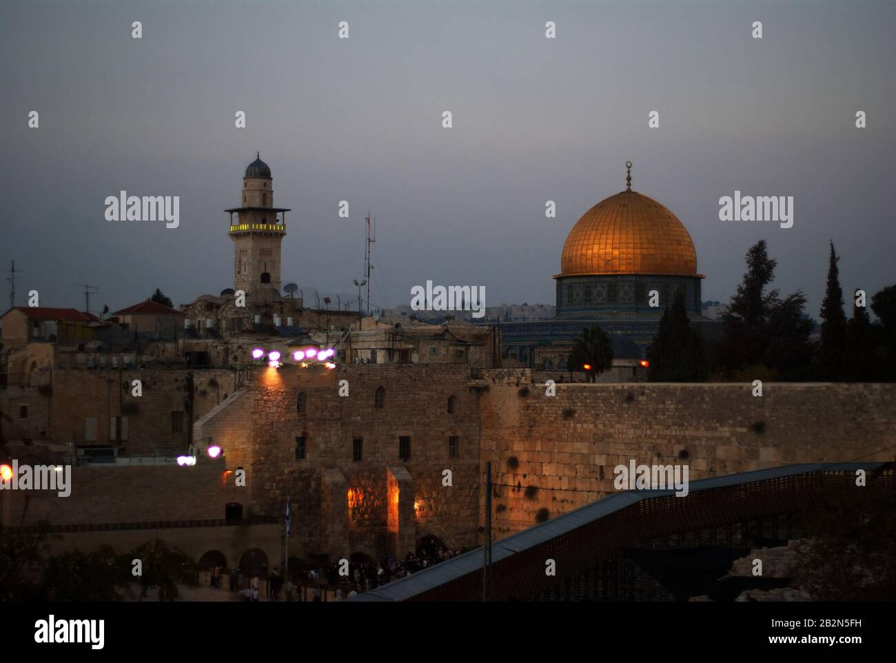 Cupola della roccia, moschea di al Aqsa, chiese in Gerusalemme, Israele, Terra Santa Foto Stock