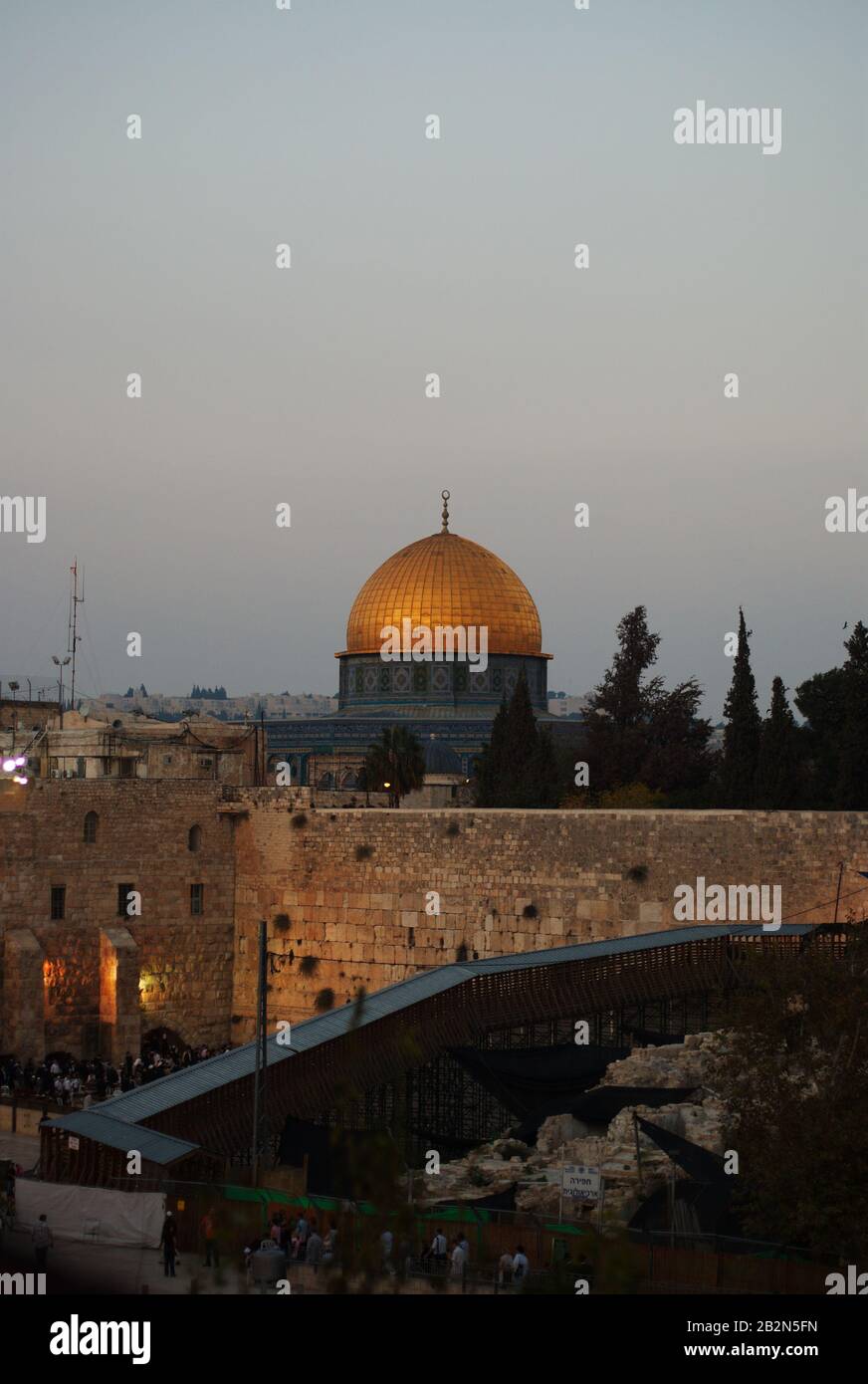Cupola della roccia, moschea di al Aqsa, chiese in Gerusalemme, Israele, Terra Santa Foto Stock