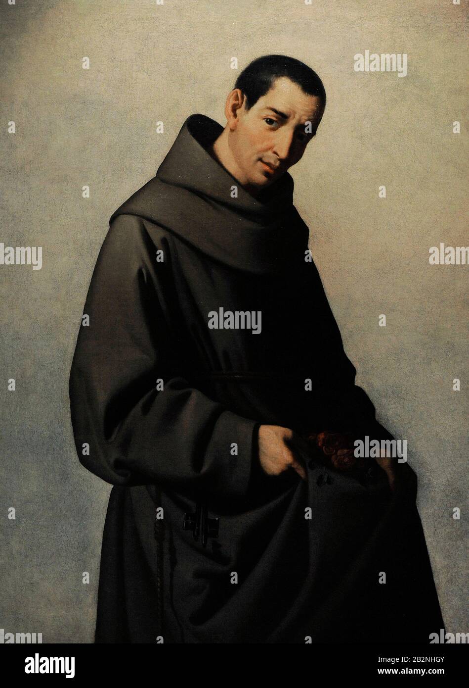 San Diego Di Alcala (1400-1463). Frate francescano spagnolo. Ritratto di Francisco de Zurbaran (1598-1664), 1651-1653. Museo Lazaro Galdiano. Madrid. Spagna. Foto Stock
