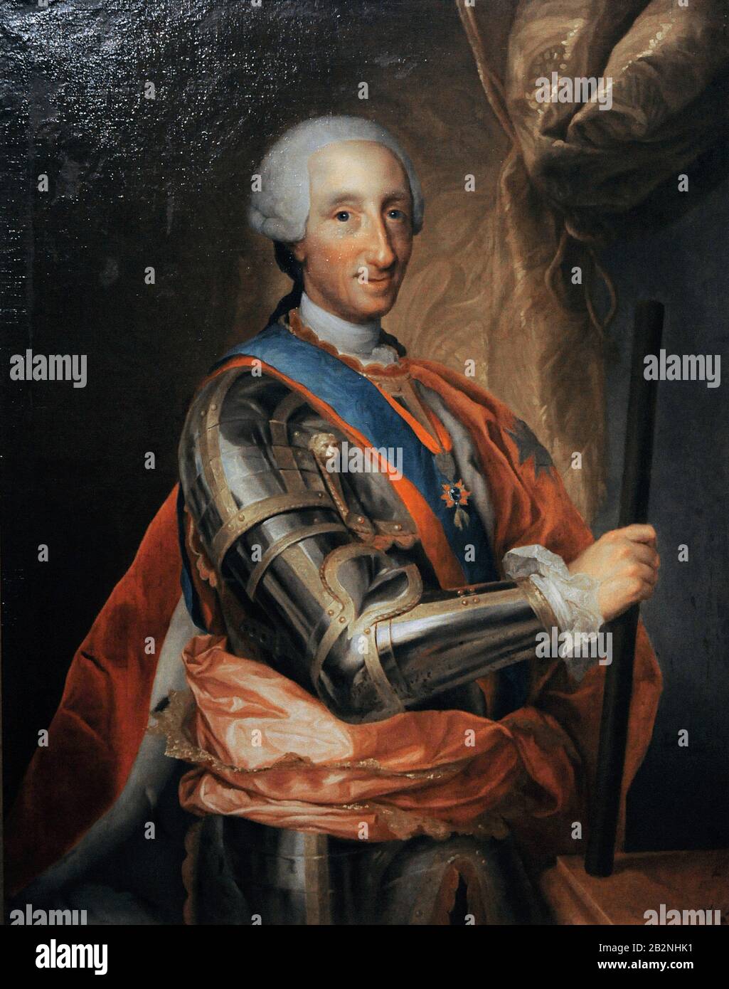 Carlo III (1716-1788). Re di Spagna. Ritratto di Anton Raphael Mengs (1728-1779), ca. 1760. Museo Lazaro Galdiano. Madrid. Spagna. Foto Stock