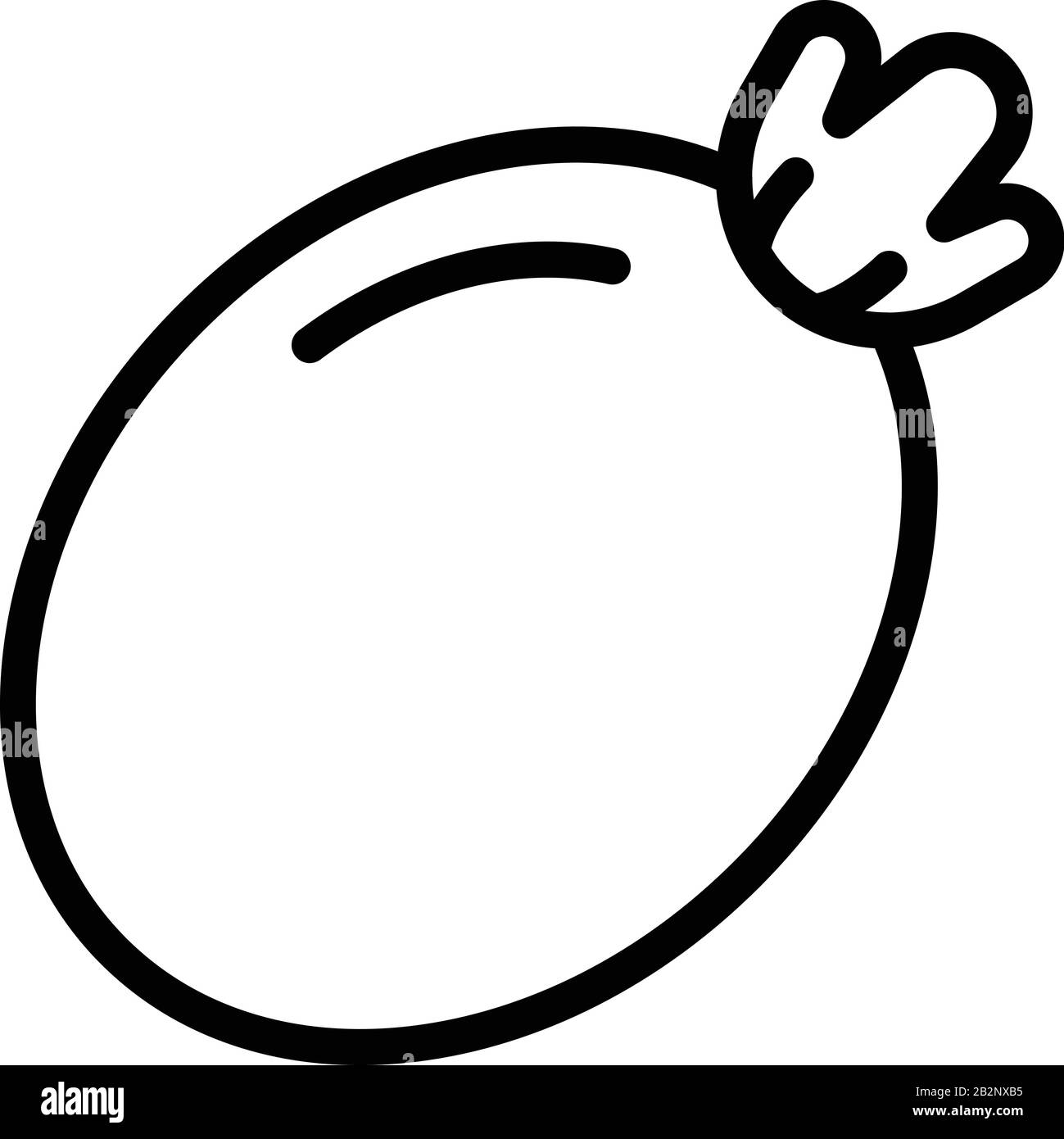 Icona frutta esotica intera, stile di contorno Illustrazione Vettoriale