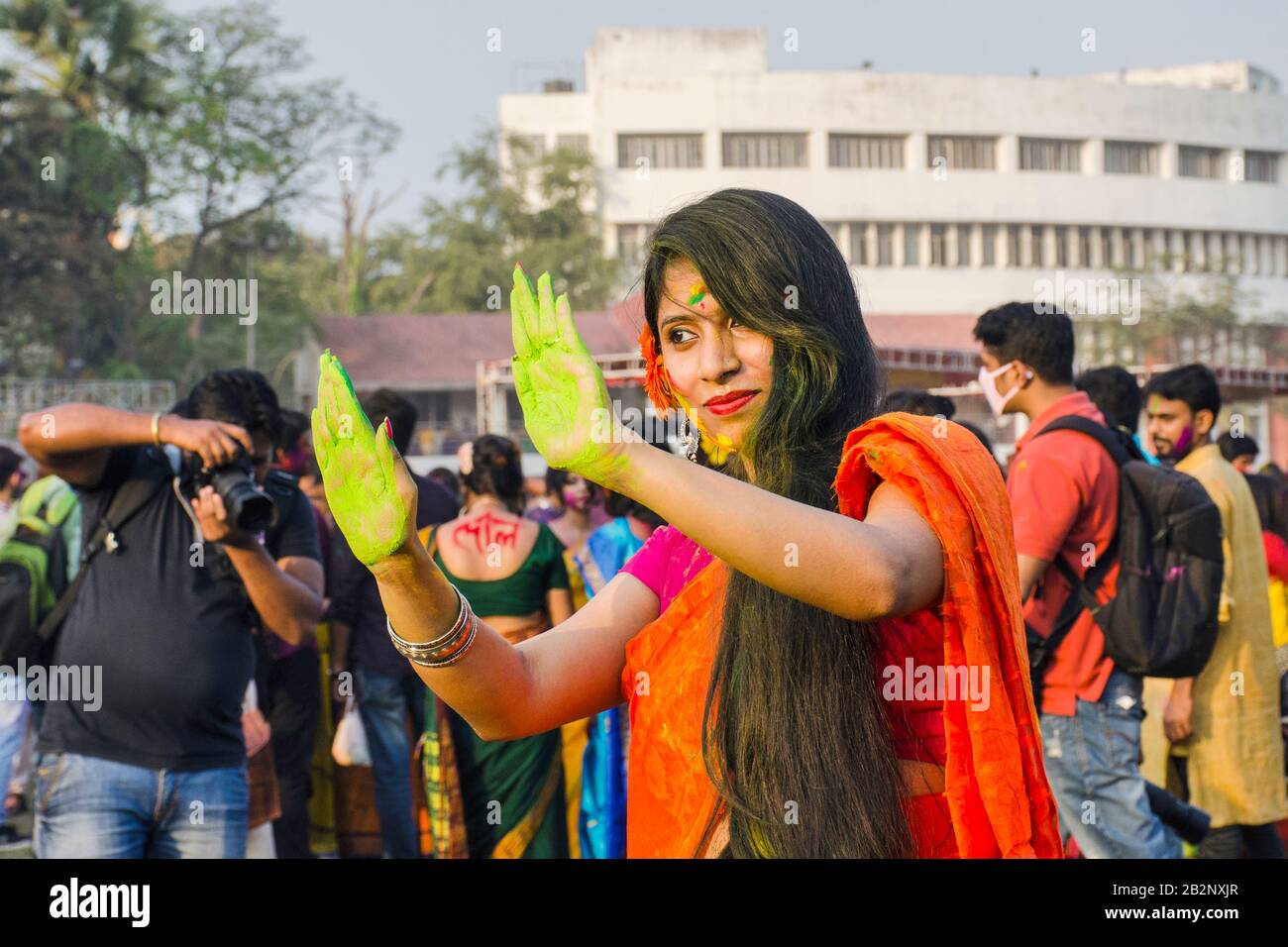 festival di basanta utsav Foto Stock