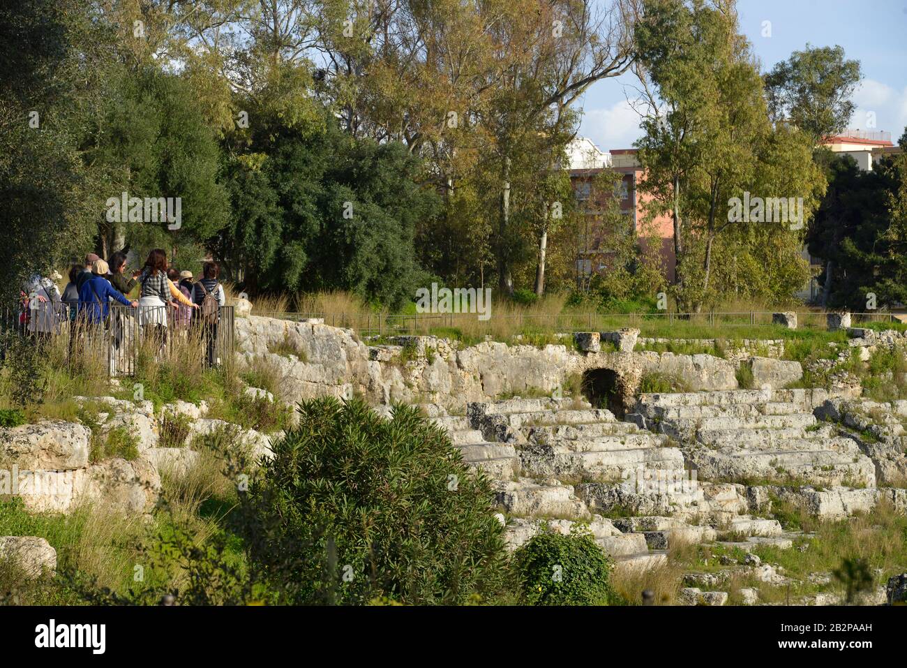 Anfiteatro Romano, Neapolis, Syrakus, Sizilien, Italien Foto Stock