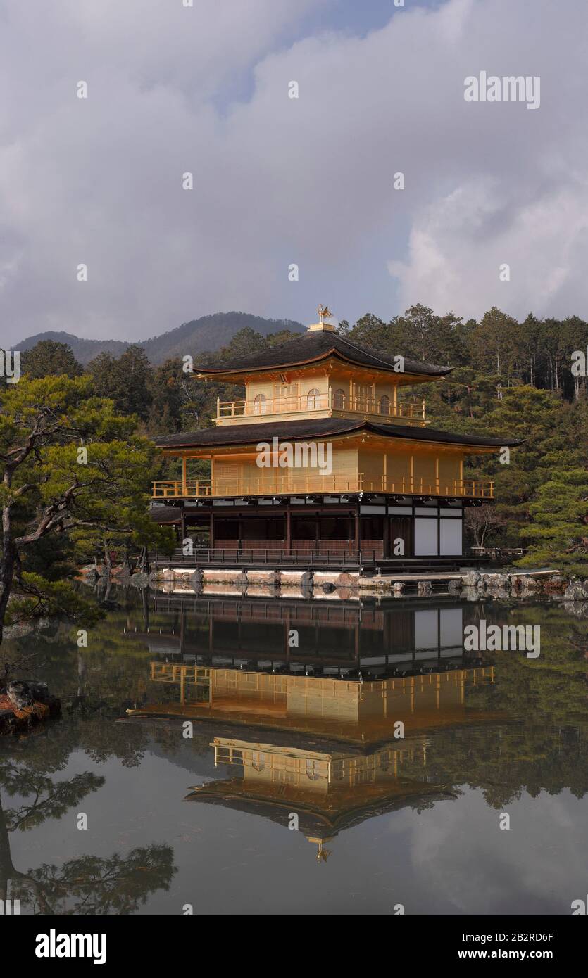 Kinkaku-Ji Golden Pavilion Temple, Kyoto, Giappone Foto Stock