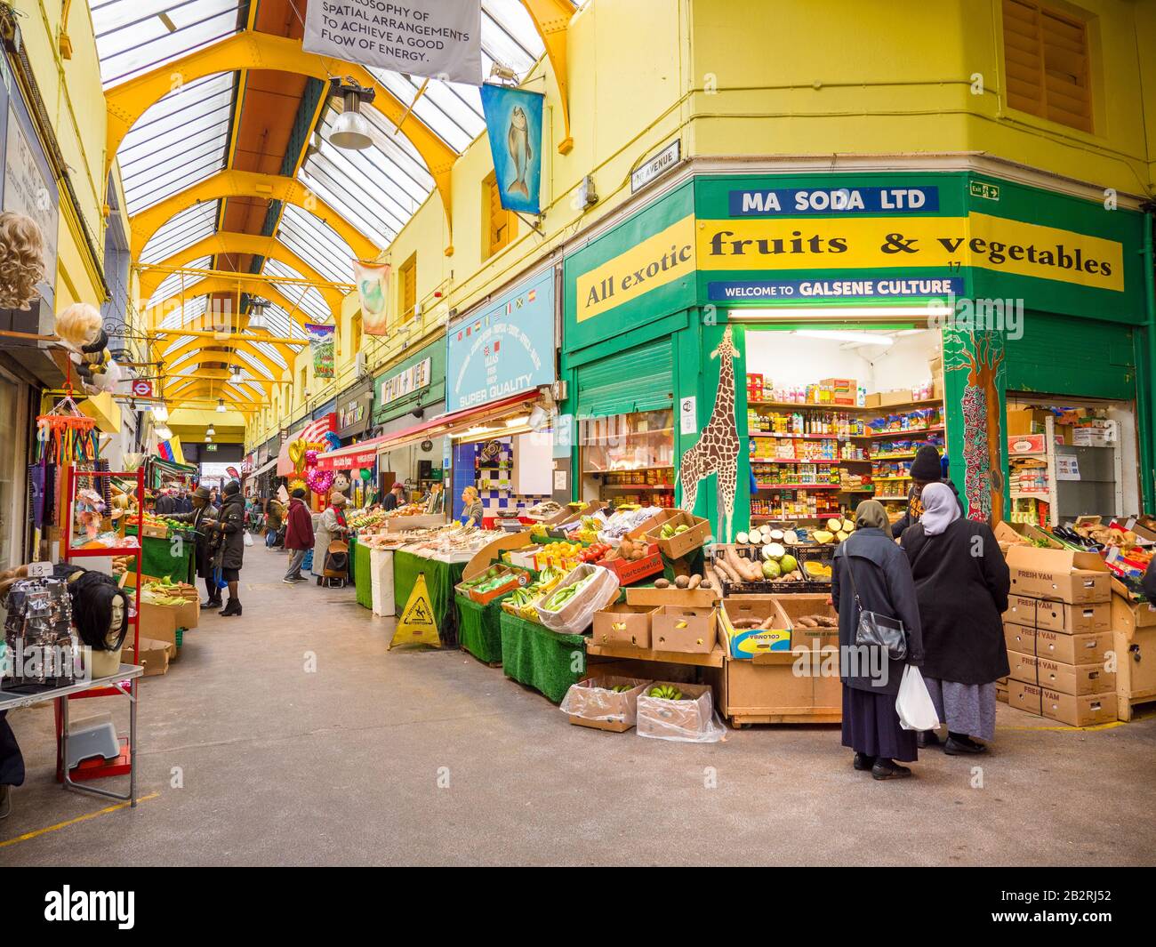 Brixton Village market, London, Regno Unito Foto Stock