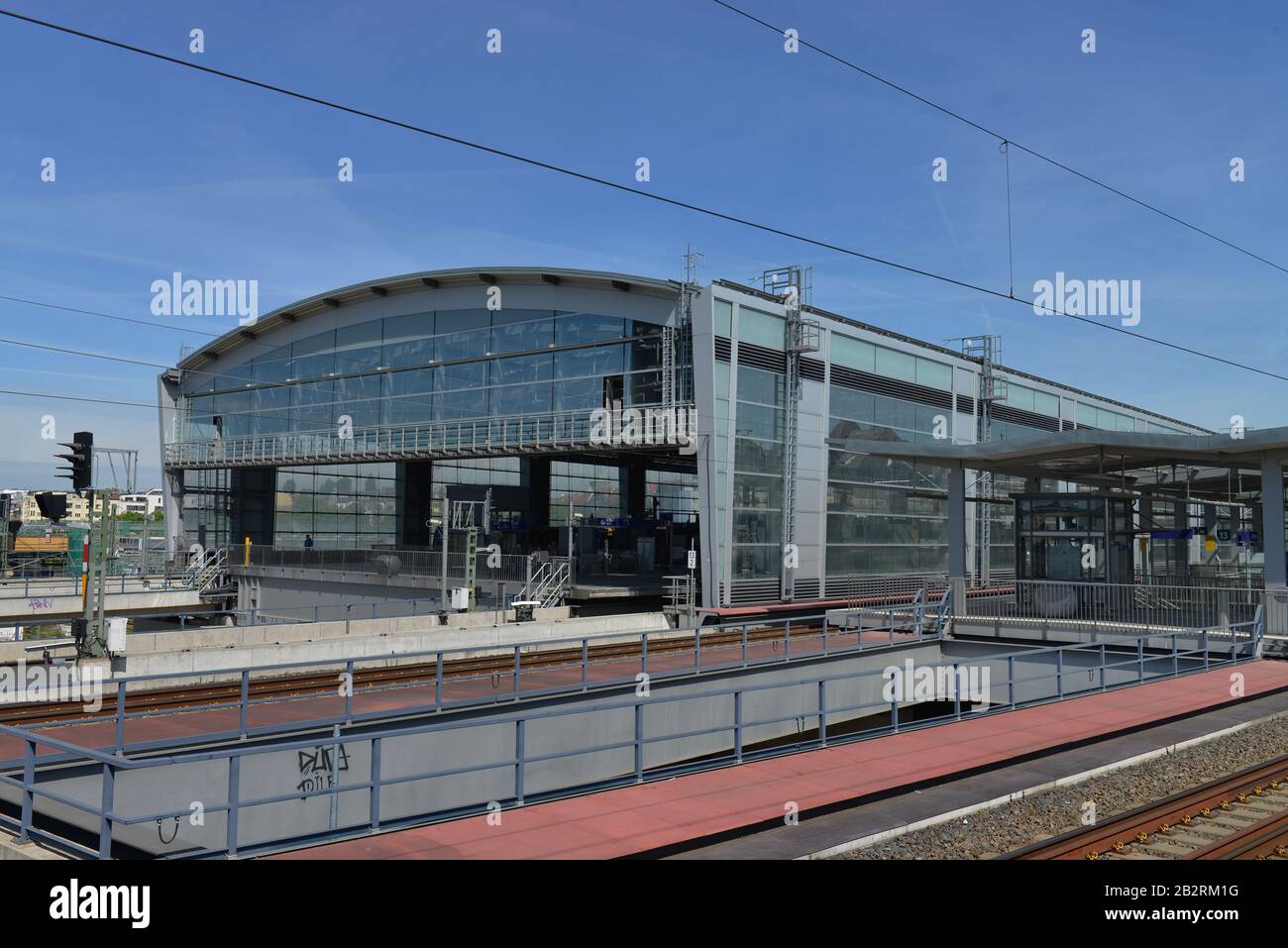Bahnhof Ostkreuz, Friedrichshain di Berlino, Deutschland Foto Stock