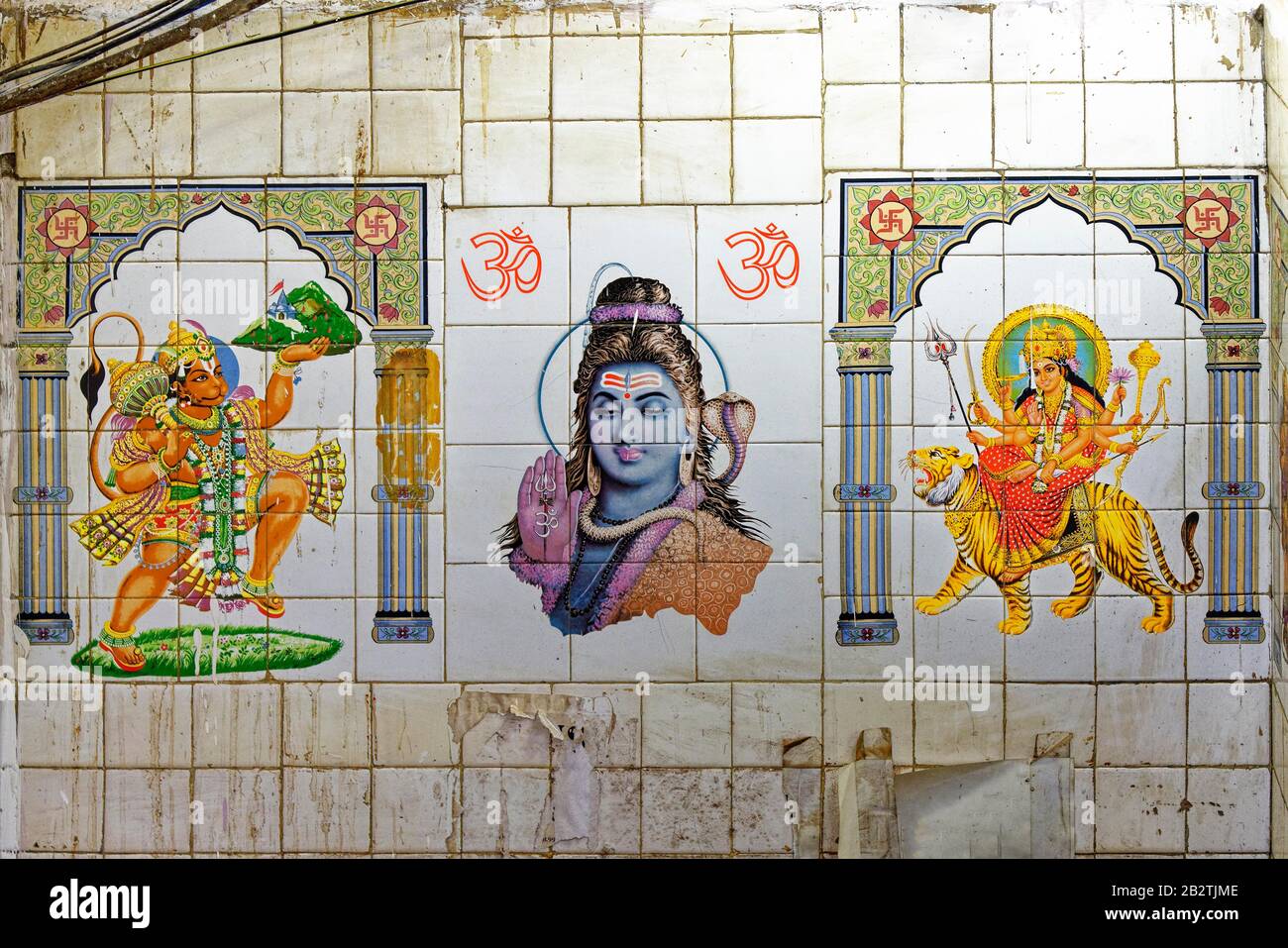 Santuario, il bazar Chandni Chowk, uno dei più antichi mercati della Vecchia Delhi, India Foto Stock