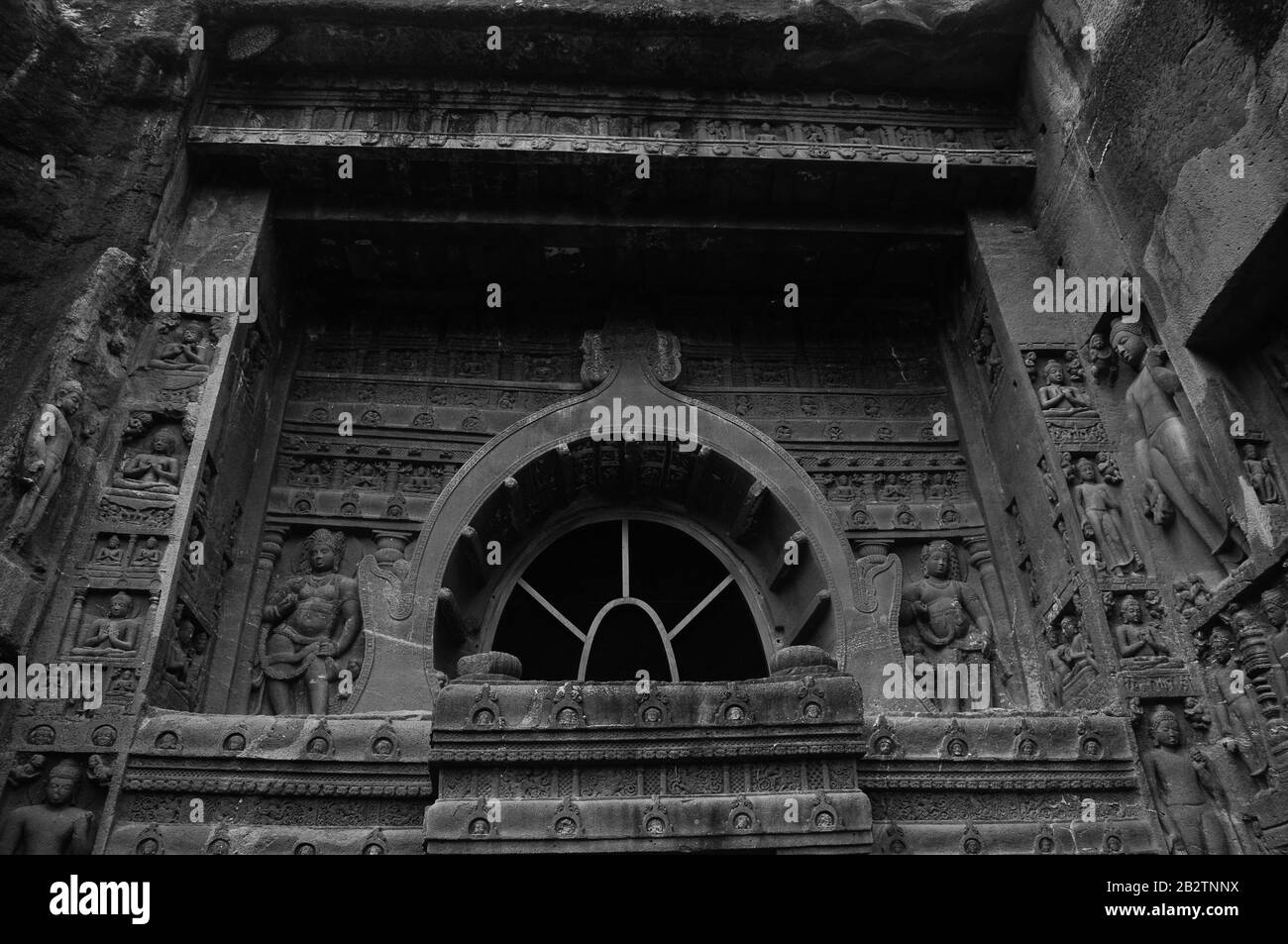 Le grotte di Ajanta, India Foto Stock