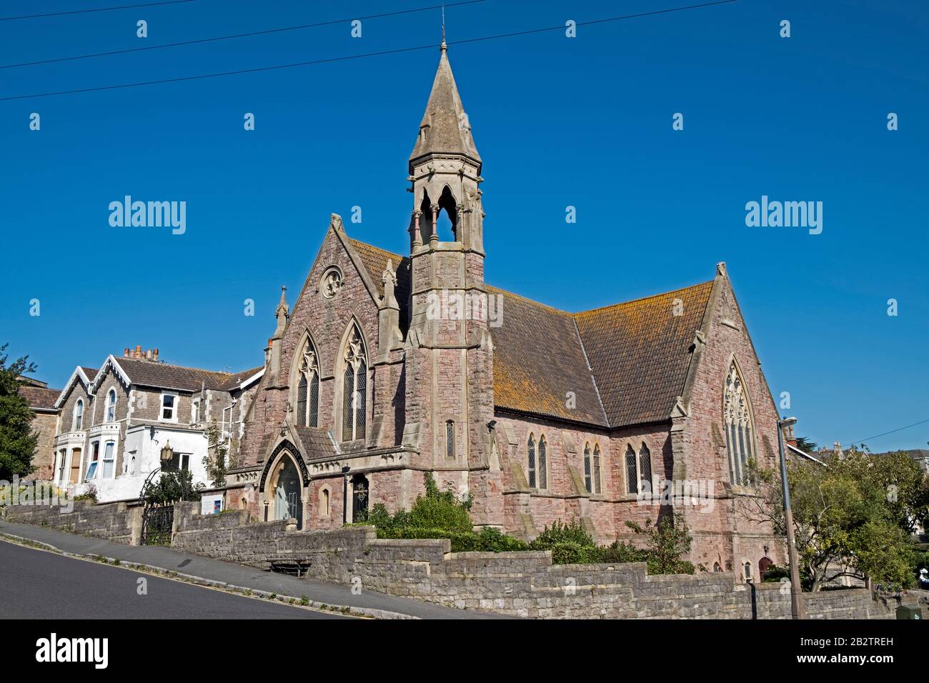 Bristol Road Baptist Church a Weston-super-Mare, Regno Unito. L'edificio risale al 1866 ed è stato progettato dall'architetto locale Hans Price. Foto Stock