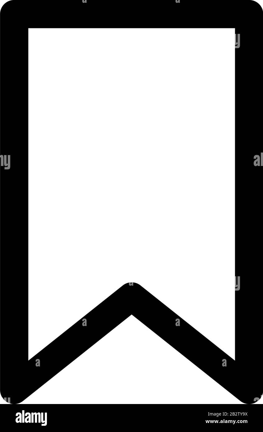 Modello vettore disegno icona segnalibro Illustrazione Vettoriale