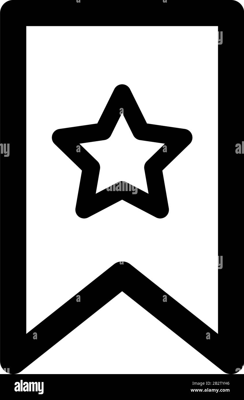 Modello vettore disegno icona segnalibro Illustrazione Vettoriale