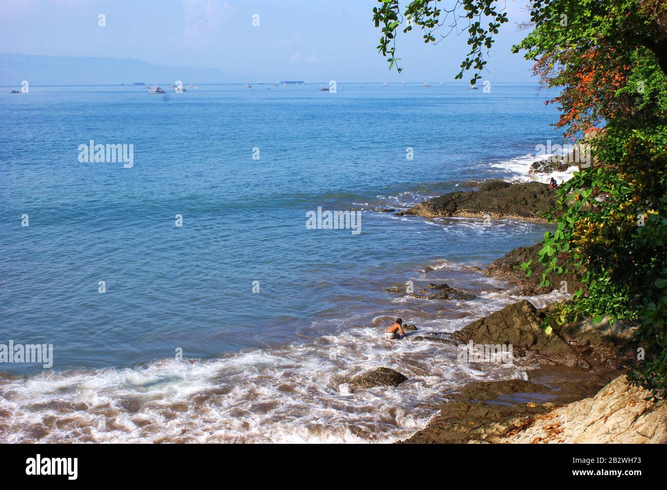 Pelabuhan Ratu Beach, Sukabumi, West Java, Indonesia Foto Stock