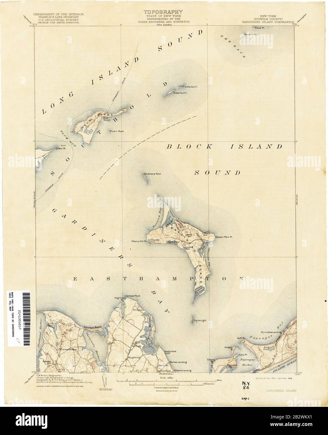 Mappa dell'isola di gardiners immagini e fotografie stock ad alta ...