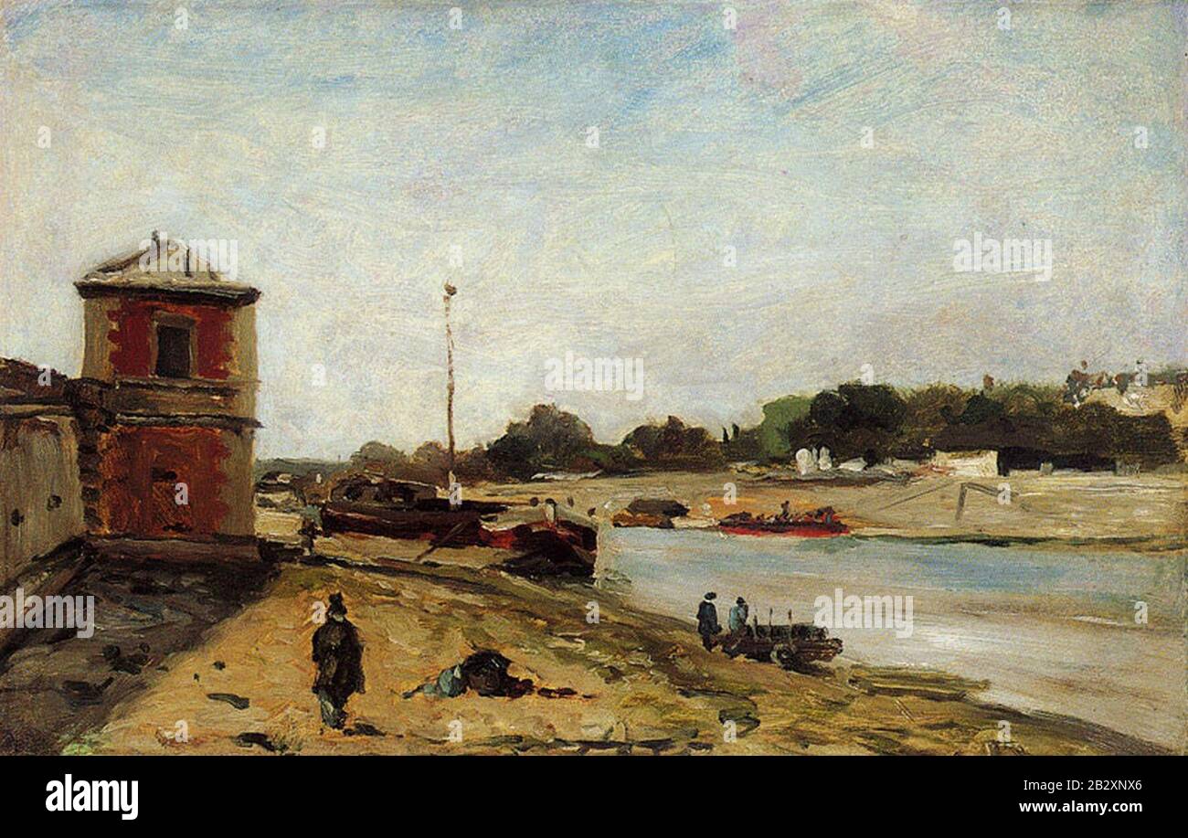 Gauguin 1875 la Senna en face du quai de Passy. Foto Stock