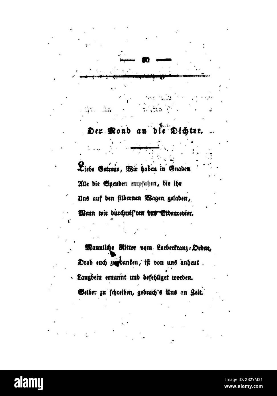 Gedichte Langbein 1820 (Theil 1) 080. Foto Stock