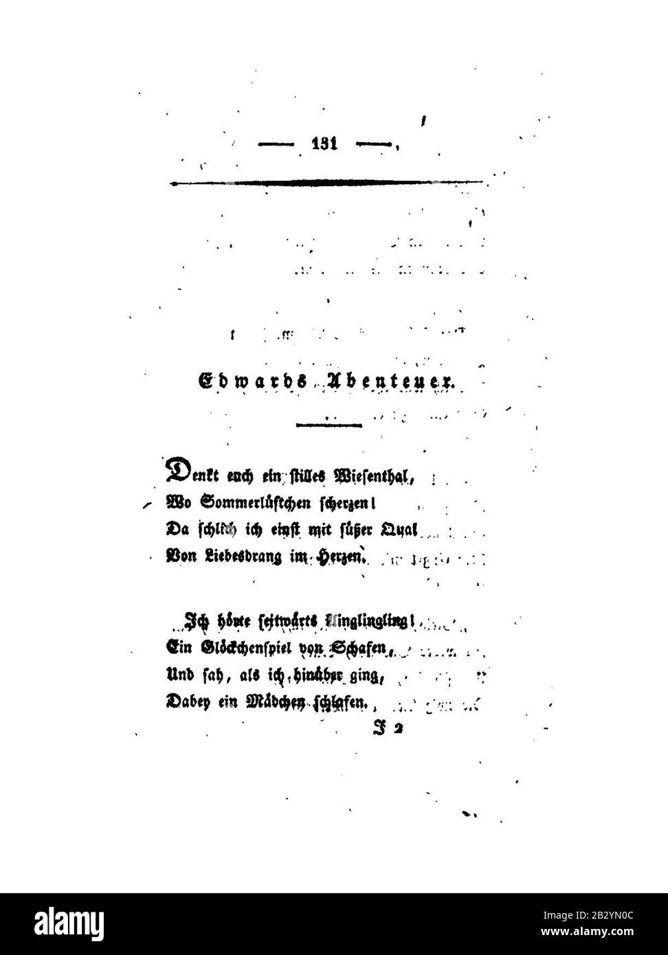 Gedichte Langbein 1820 (Theil 2) 131. Foto Stock